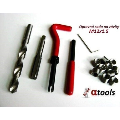 SATRA Sada na opravu poškozených závitů M12x1,5 mm – vložky typu Helicoil (10 ks) – Zboží Mobilmania