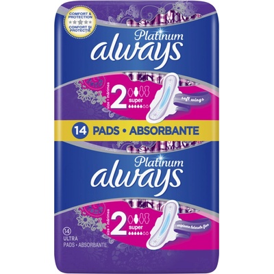 Always platinum super dámske vložky 14 ks