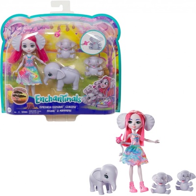Mattel Enchantimals Esmeralda Elephant s rodinkou