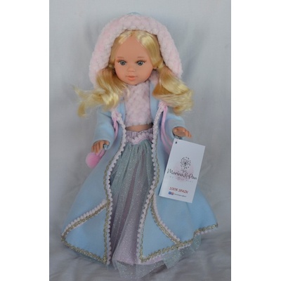 Marina & Pau Realistická Marina ve světle modrém kabátku Marina Edelweiss 40 cm