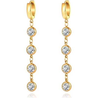 Victoria Filippi Stainless Steel Ocelové náušnice Laurea Gold E-E21167P/13 Zlatá