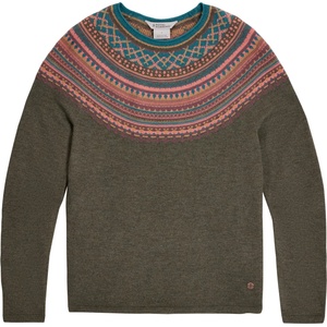 Royal Robbins Дамски пуловер Royal Robbins Women's Westlands Fairisle Crew Merino jumper - Everglade Htr Manzanita Pt (105-6806-0511)