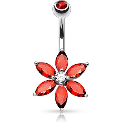 Marre piercing do pupíku kytička HWNZ0016-RC