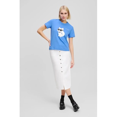 Karl Lagerfeld Памучна тениска Karl Lagerfeld IKON AQUARELLE (A2W17119)