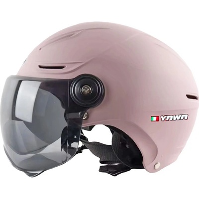 Каска за мотор pa523 с визьор - опушен розов мат