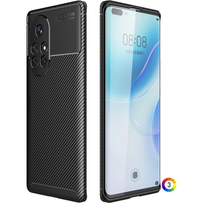 Huawei nova 8 Pro 5G Удароустойчив Carbon Fiber Калъф и Протектор