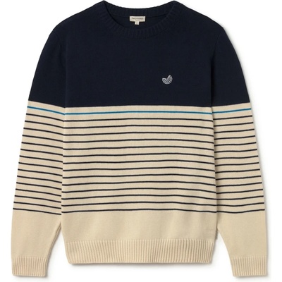 TWOTHIRDS Мъжки пуловер TWOTHIRDS Ramla Jumper - Natural & Navy Stripes - размер XL (017-4267-0114)