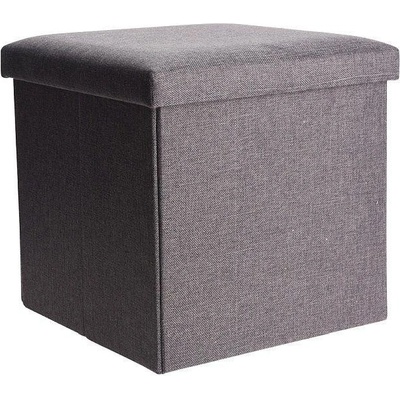 Homestyling KO-101000520seda Taburet s úložným prostorem 38x38cm šedá