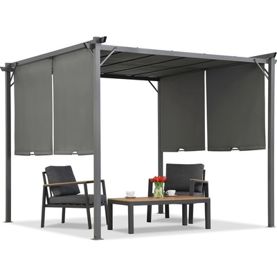 Garden Point pergola Sevilla 3 x 3 m s moskytiérou Antracitová