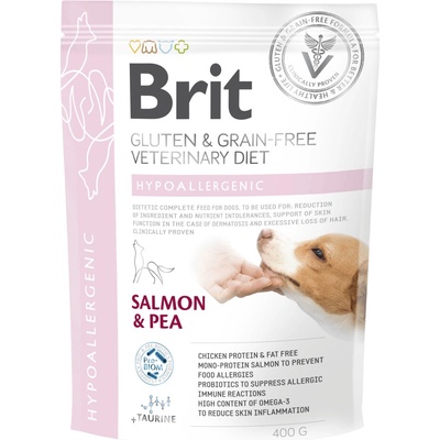 Brit Veterinary Diet Dog Grain Free Hypoallergenic Salmon & Pea 0,4 kg
