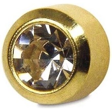 Studex Náušnice na piercing súprava STUDEX 12 párov M204Y April Crystal Universal zlatá
