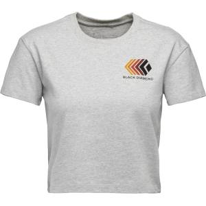 Black Diamond Дамска тениска Black Diamond Women's Faded Crop S/S Tee T-shirt - Nickel Heather - размер XL (916-1333-0315)