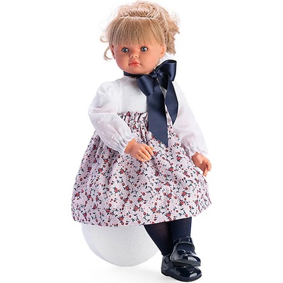 Asi Dolls Кукла Asi Dolls - Пепа, с бяла бродирана риза и синя панделка, 57 cm (286370)