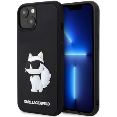 KARL LAGERFELD Кейс Karl Lagerfeld KLHCP14S3DRKHNK за iPhone 14 6.1"", черен / черен, твърд, Rubber Choupette 3D (KF001602-0)