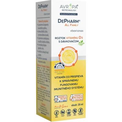 Avropa DePharm All Family olejové kvapky s vitamínom D3 20 ml