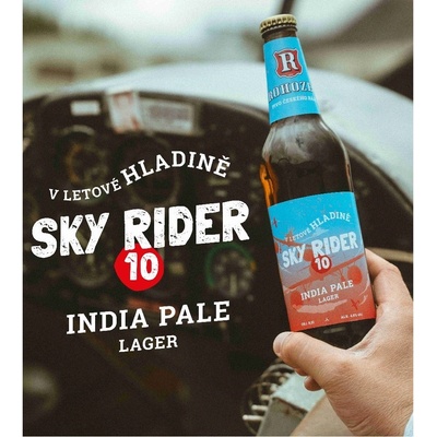 Rohozec 10 SKY RIDER -INDIA Pale Lager 4,6 % 0,5 l (sklo)