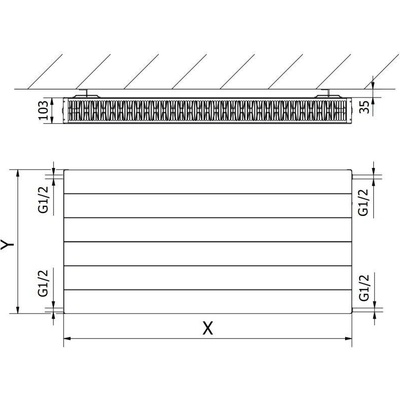 Mexen Line CL22 W422L-060-120-00 600 mm x 1200 mm