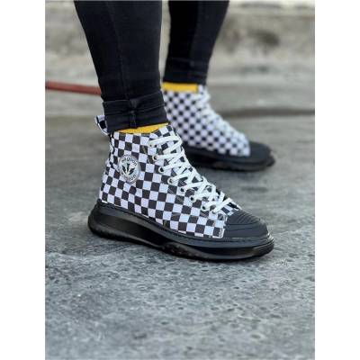 Wagon Wagoon Мъжки ежедневни обувки с връзки WG017 - Черно-Бели #367864 (367864_Черно)