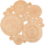 Multidecor Естествен кръгъл килим juta 140 см бежов (mu0135)