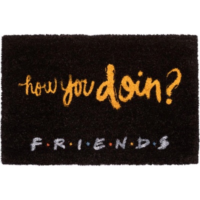 CurePink Friends Přátelé How You Doin? 60 x 40 cm černá [FGE0016]