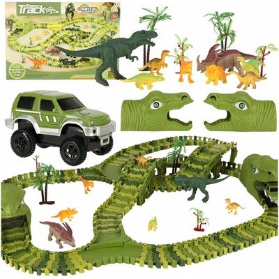 KIK KX4399 Závodná dráha dinosaury auta sada 240 ks