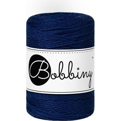 Bobbiny 3PLY Macramé Rope 1, 5 mm 100 m Ink Blue юта (TD-E086)