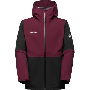 Mammut Мъжко водоустойчиво яке Mammut Linard Guide Hardshell Hooded Jacket Waterproof jacket - Black / Vin (002-3178-0611)