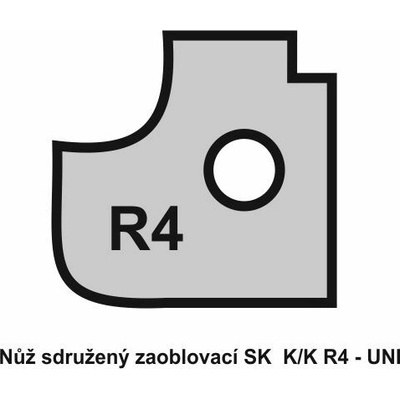 VBD zaoblovací sdružená, K/K R4 - UNI
