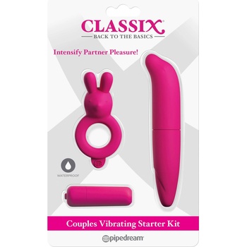 Image 1 of Pipedream Classix Couples Vibrating Starter Kit Pink