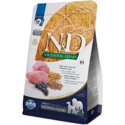 N&D dog LG Adult Medium & maxi lamb & blueberry 2,5 kg