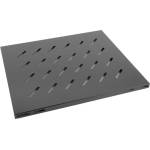 Lanberg 19" fixed shelf 1U - 465x500mm, max load capacity up to 120 kg, black (AK-1003-B)