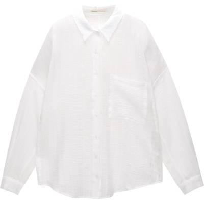 Pull&Bear Блуза бяло, размер M-L