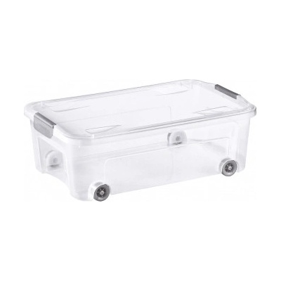 Tontarelli Úložný box Dodo Stock Box s víkem kolečka 56,4 l transparent