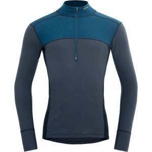 Devold Мъжко мериносово термобельо Devold Lauparen Merino 190 Zip Neck Merino base layer - Flood / Night / Ink (015-1453-0411)