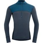 Devold Мъжко мериносово термобельо Devold Lauparen Merino 190 Zip Neck Merino base layer - Flood / Night / Ink (015-1453-0411)