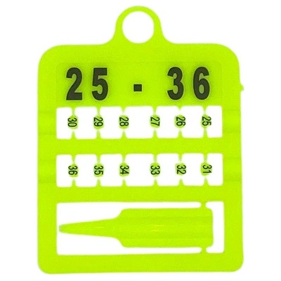 E-Z Split Ring Kroužky číselné, 3 mm/ žluté 25-36