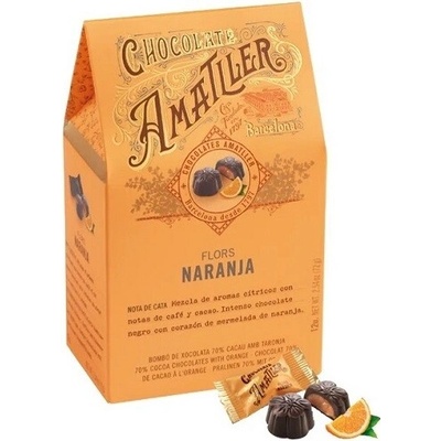 Amatller Pomarančové pralinky v horkej čokoláde 72 g