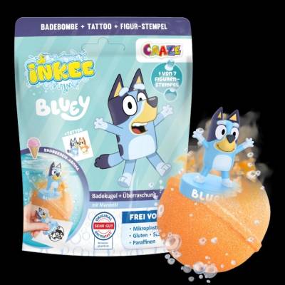 Inkee Šumivá bomba do kúpeľa s prekvapením Bluey 100 g