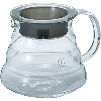 Hario V60 стъклен сървър - V60-01 360 ml (XGSR-36TB)