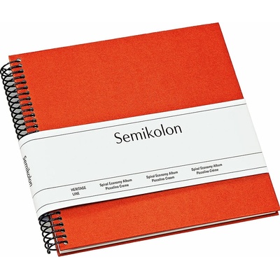 SEMIKOLON KROUŽKOVÉ ALBUM - Piccolino / ORANGE s krémovými listy
