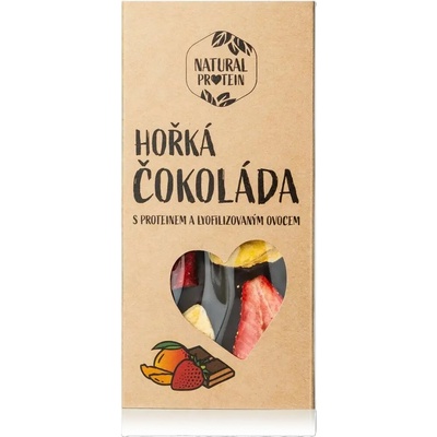 Natural Protein Hořká s proteinem a lyofylizovaným ovocem 85 g
