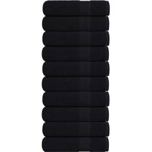 vidaXL Кърпи за ръце FROGN 10 бр. Черни 50x100 см 360 г/м2 (136952)