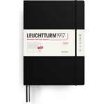Leuchtturm1917 weekly planner 2027 A4+ (Master) - English, black, 315 x 225 mm, January-December (12 months), weekly overview with hourly grid 7: 00-22: 00 per column, hardcover, 100 g/m2 paper - 400307 (400307)
