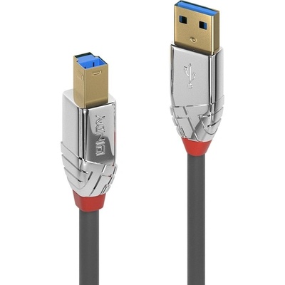 Lindy Кабел Lindy LNY-36661, от USB A(м) към USB B(м), 1m, сив (LNY-36661)