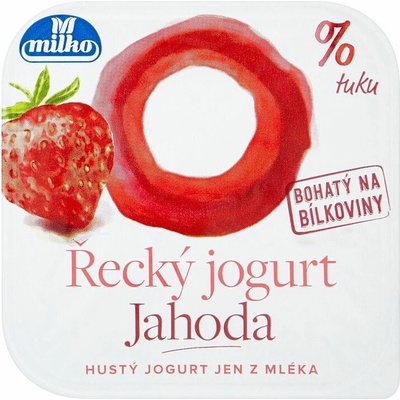 Milko Řecký jogurt 0% jahoda 140 g