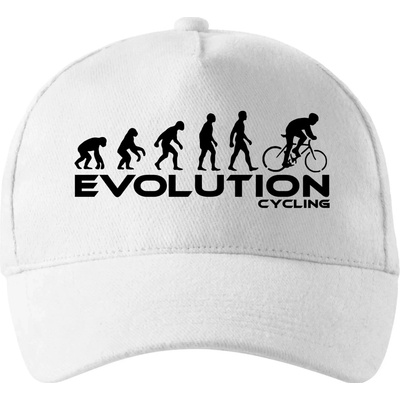 Evolúcia cyklistiky so zahnutým šiltom a látkovou sponou Biela