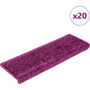 vidaXL Изтривалки за стълби 20 бр. 65x21x4 см, лилави, правоъгълни, кант (3365856)
