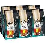 Sheba Fresh & Fine консерви за котки, пилешко, говеждо и агнешко 6 x (6x50 g)