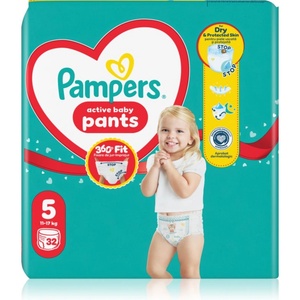 Pampers Active Baby Pants Size 5 еднократни пелени гащички 11-17 kg 32 бр