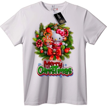 NOONEBRAND Тениска Весела Коледа Северен Елен - XS, White